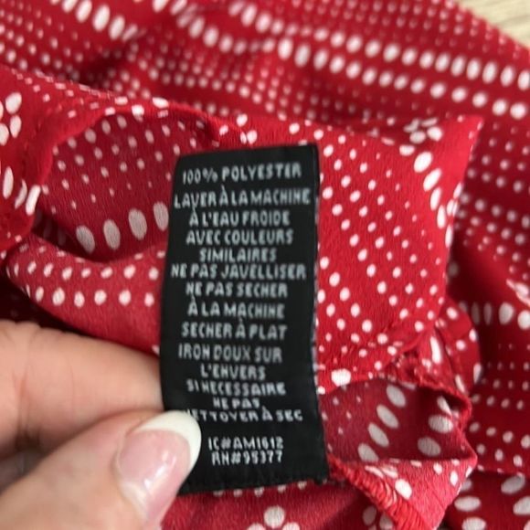 Anthropologie peasant blouse red size extra small - Picture 6 of 8